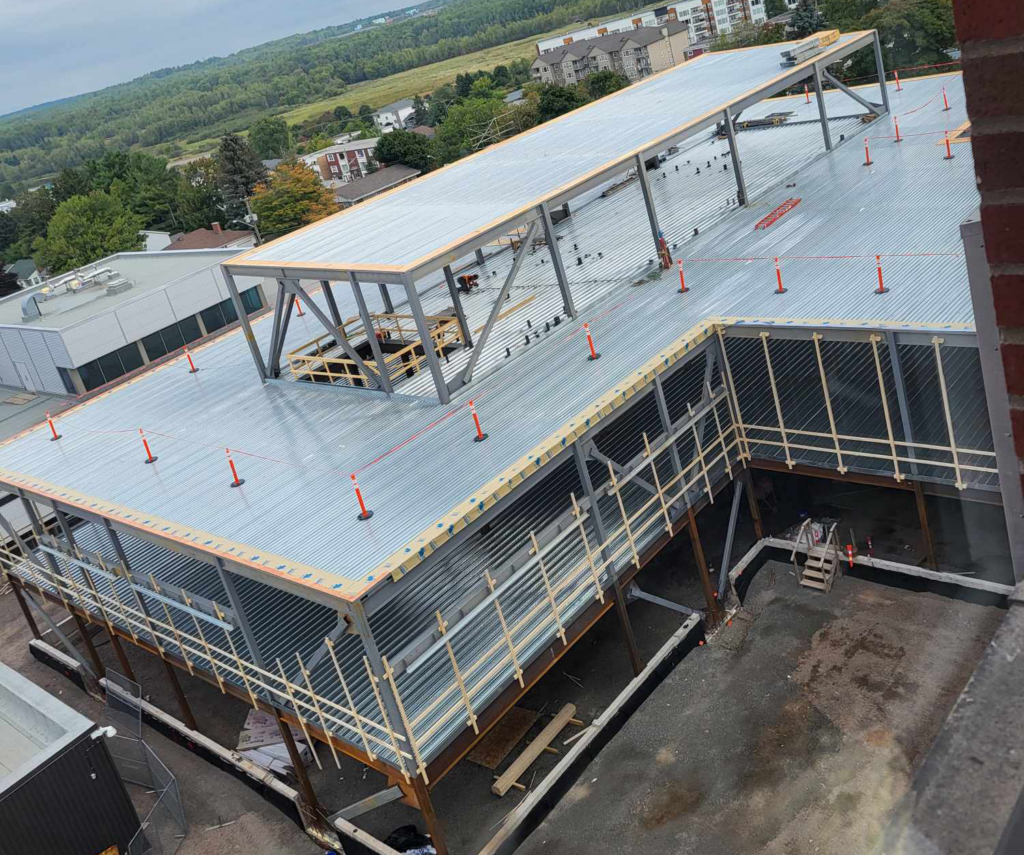 Construction site showing Coronary Care Unit  being built